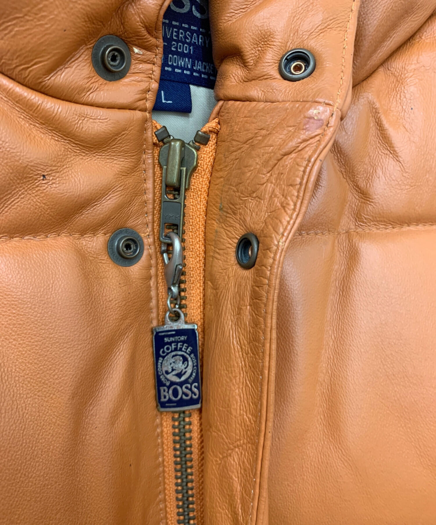中古・古着通販】BOSS COFFEE (ボス コーヒー) レザーダウンジャケット