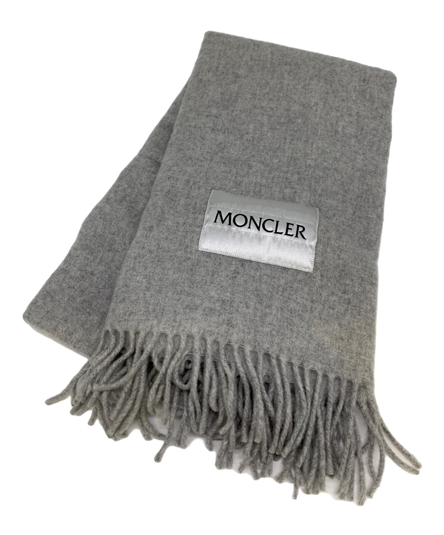 中古・古着通販】MONCLER (モンクレール) ウールマフラー グレー