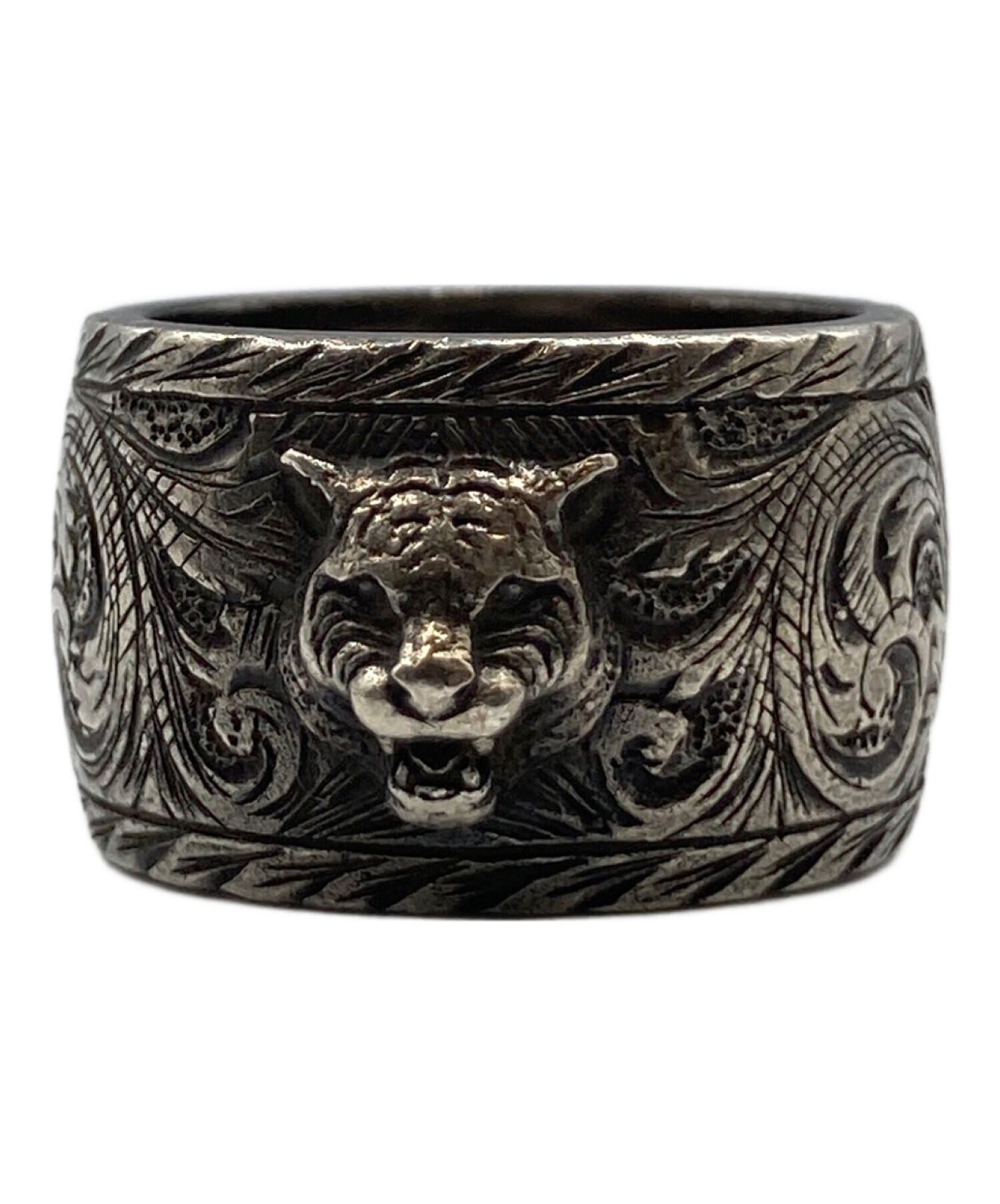 中古・古着通販】GUCCI (グッチ) タイガーヘッドシルバーリング サイズ