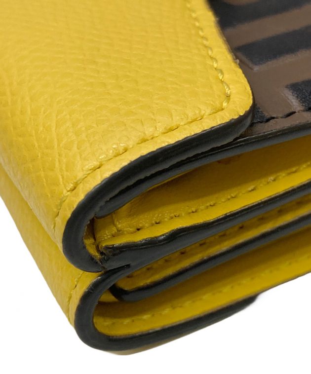 中古・古着通販】FENDI (フェンディ) 3つ折り財布 エフイズ イエロー