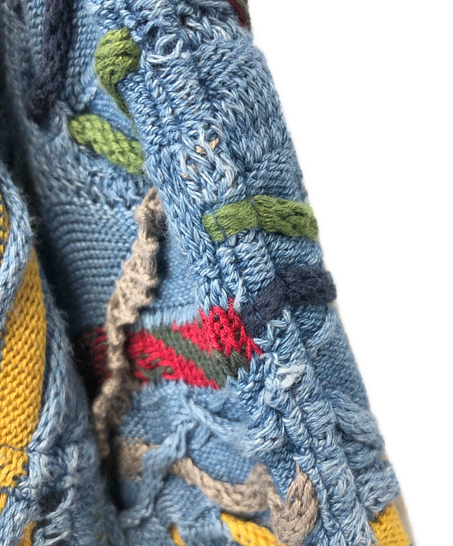 中古・古着通販】coogi BLUES (クージー) 3Dニット ブルー サイズ:XL