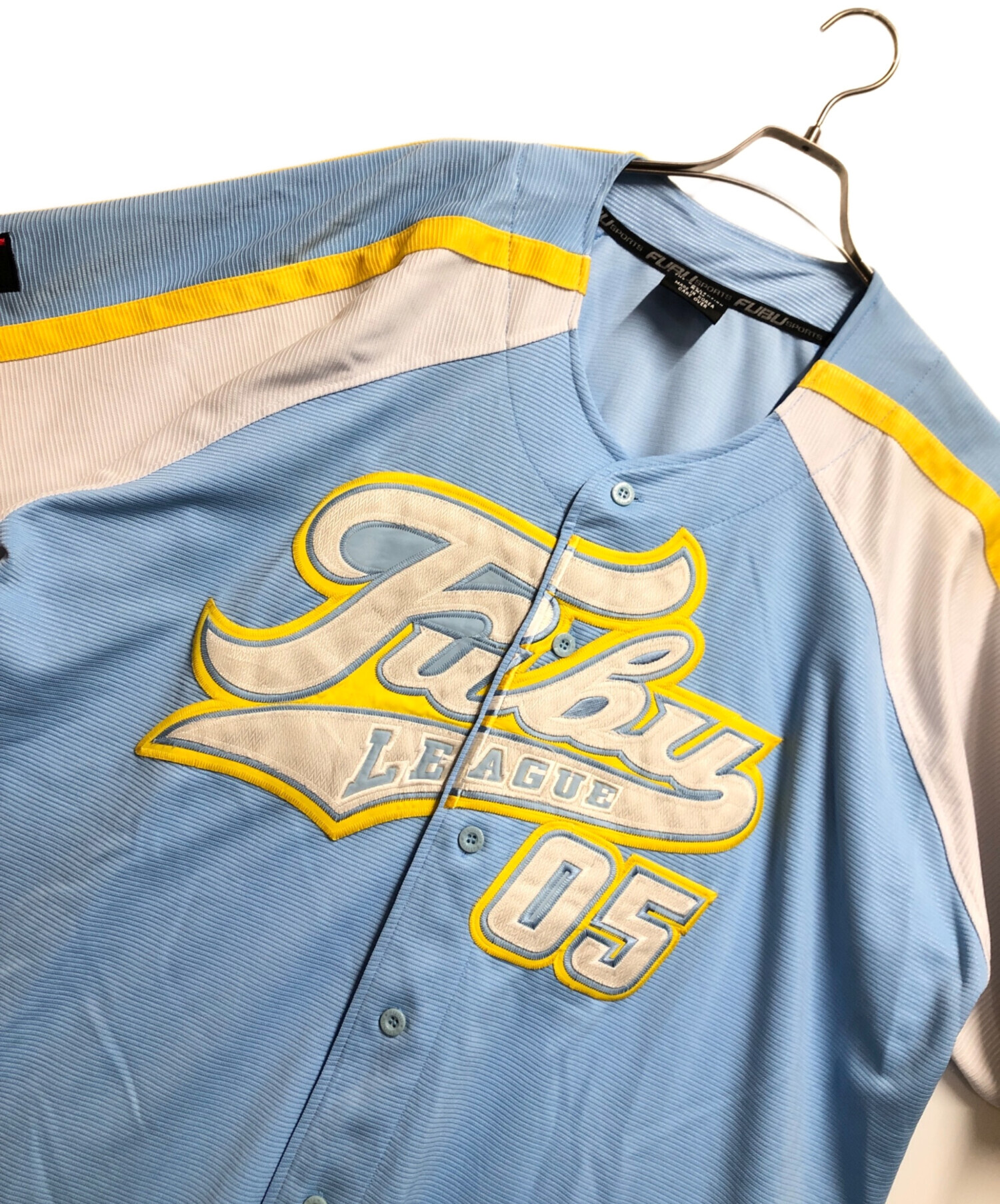 中古・古着通販】FUBU (フブ) ゲームシャツ スカイブルー サイズ