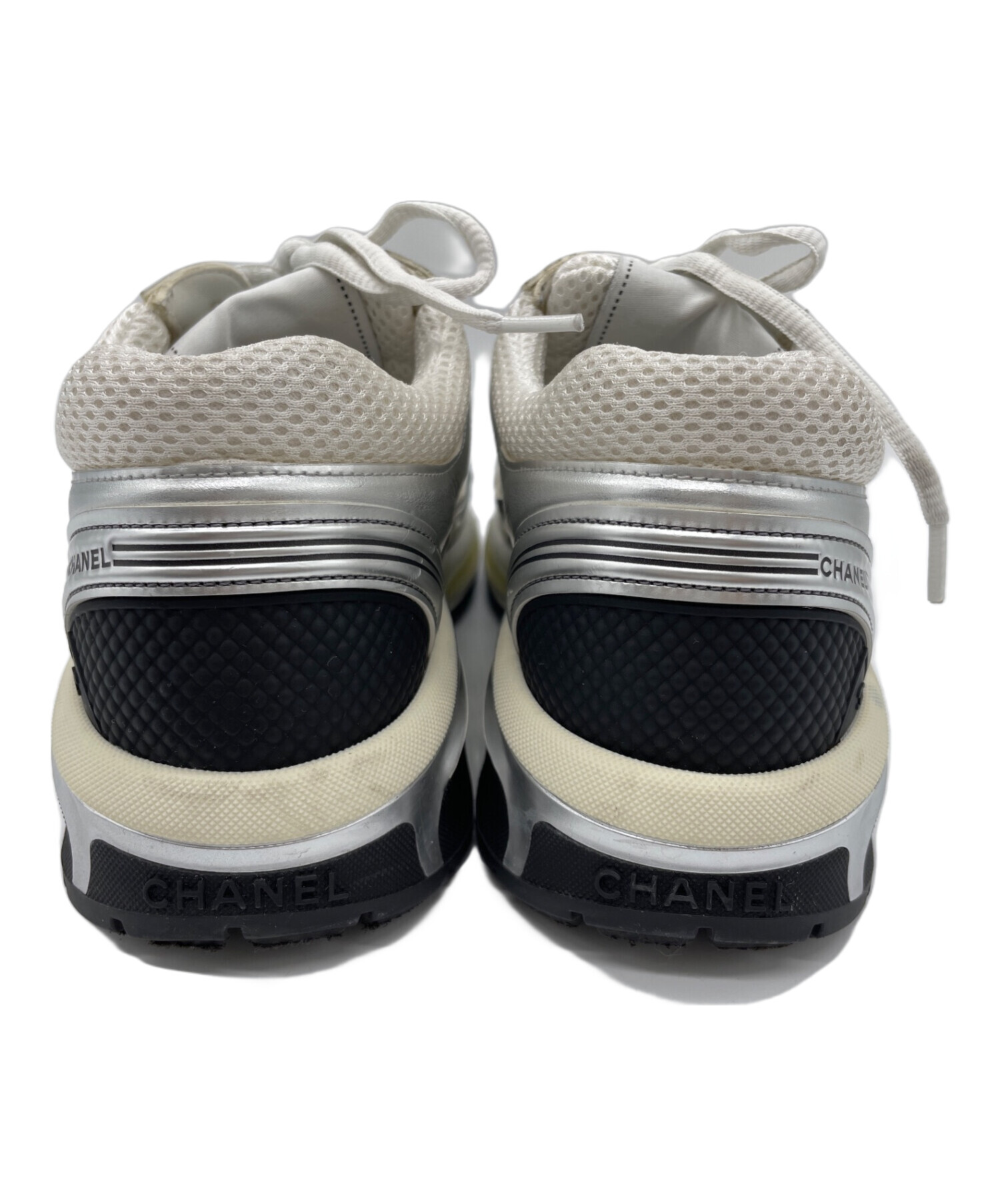 中古・古着通販】CHANEL (シャネル) スニーカー ホワイト×シルバー