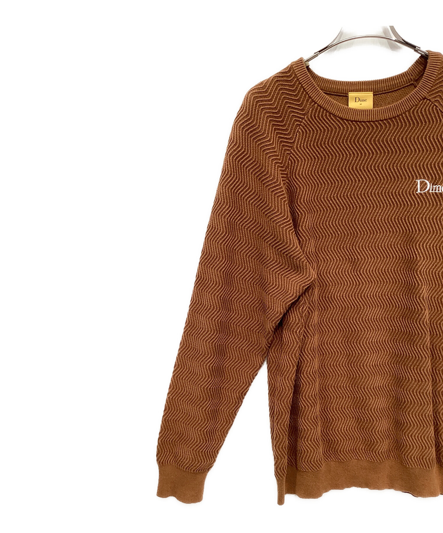 中古・古着通販】Dime (ダイム) Wave Cable Knit Sweater ブラウン