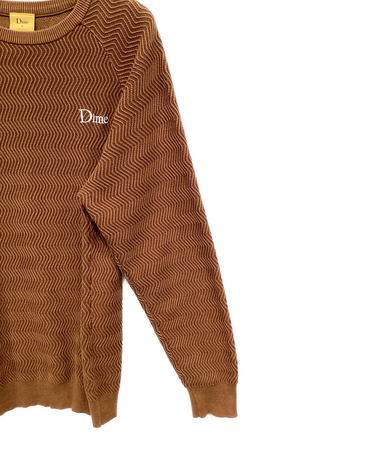 中古・古着通販】Dime (ダイム) Wave Cable Knit Sweater ブラウン