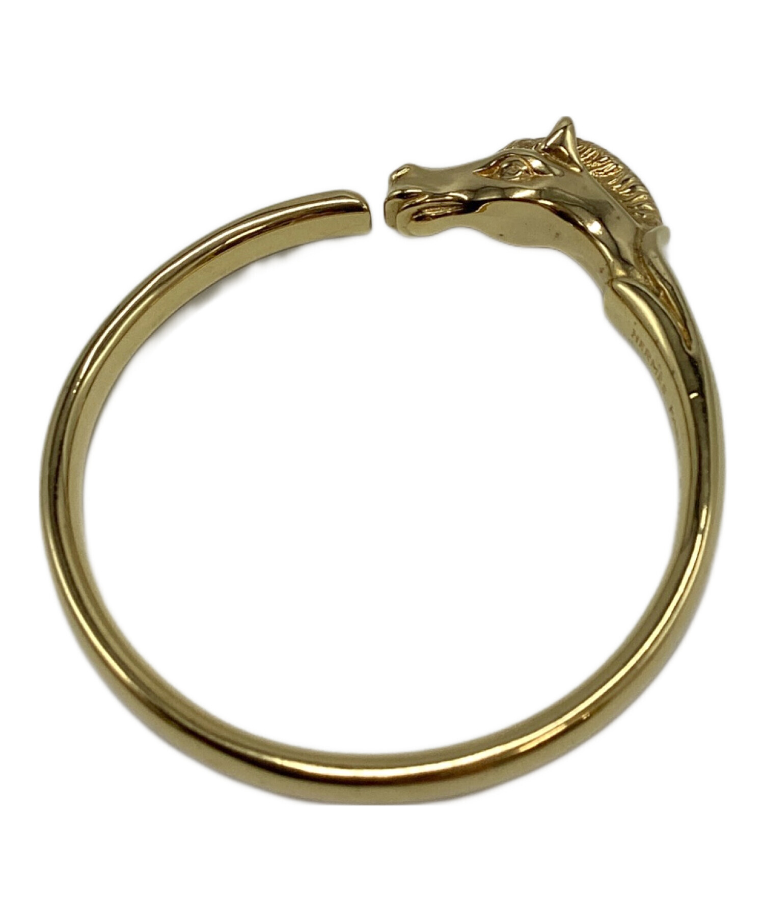 中古・古着通販】HERMES (エルメス) シュバルホースバングル ゴールド