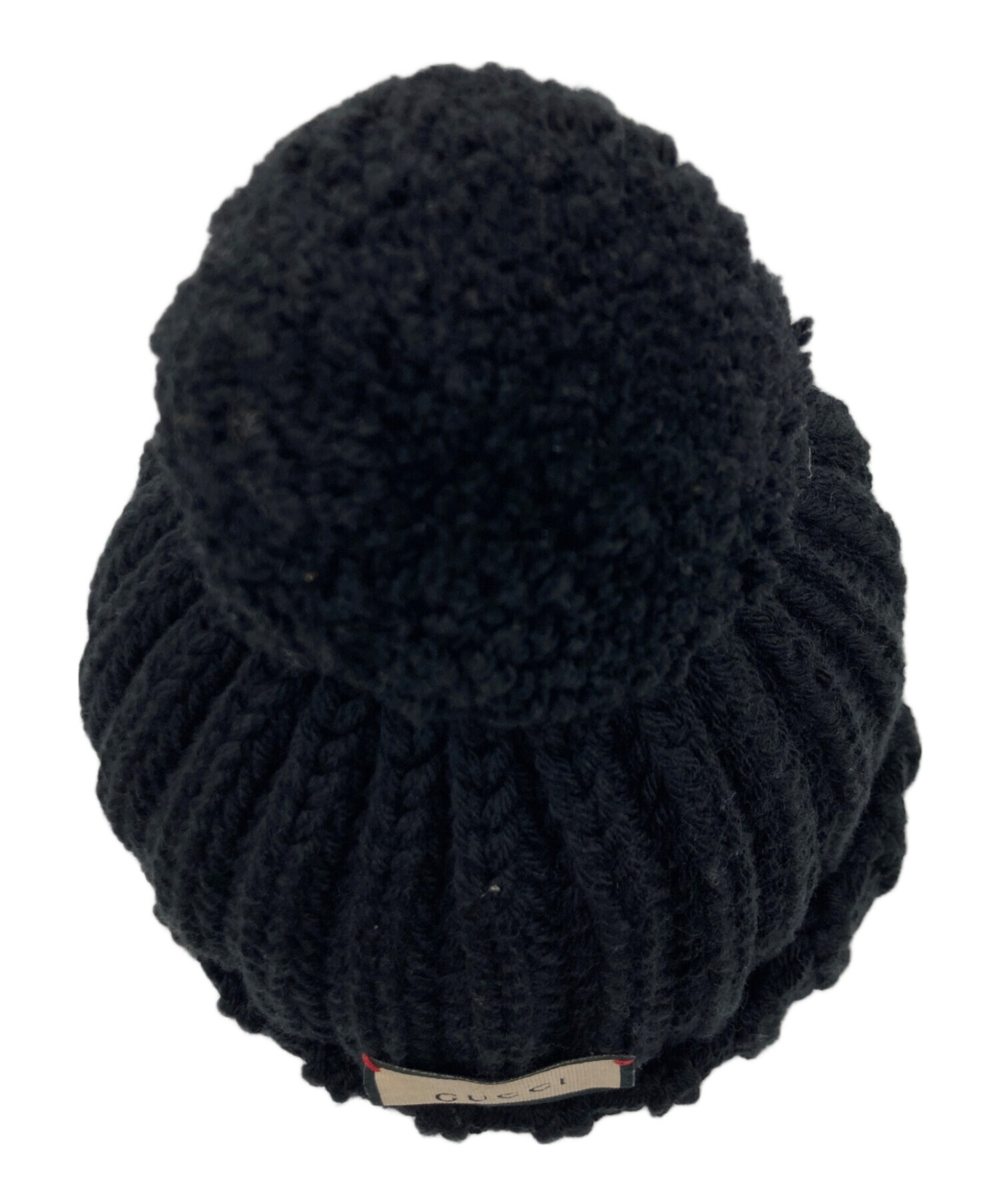 GUCCI 黒 ニット帽 ストライプ GUCCI 黒 ニット帽 ストライプ