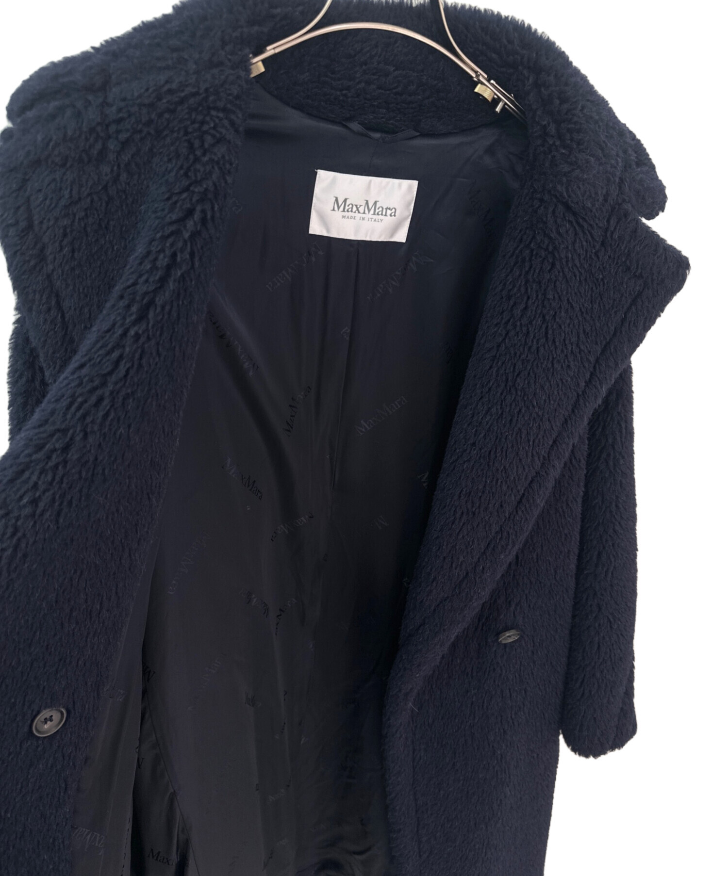 中古・古着通販】MaxMara (マックスマーラ) テディベアコート ネイビー