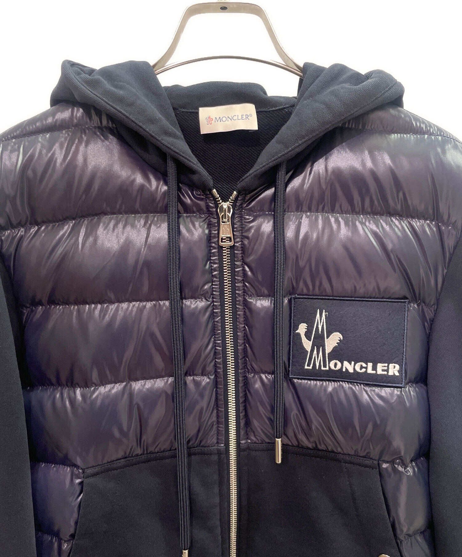 中古・古着通販】MONCLER (モンクレール) ダウン切替 ジップパーカー