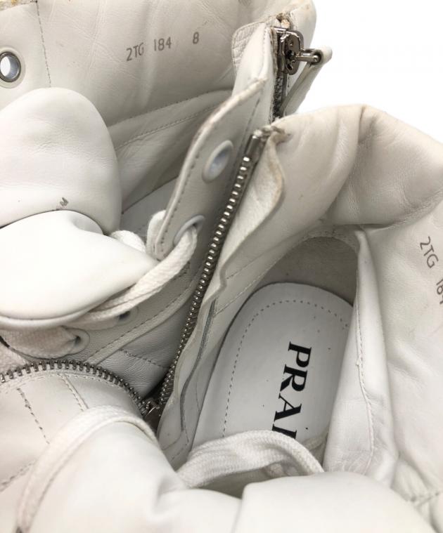 中古・古着通販】PRADA (プラダ) サイドジップハイカットスニーカー