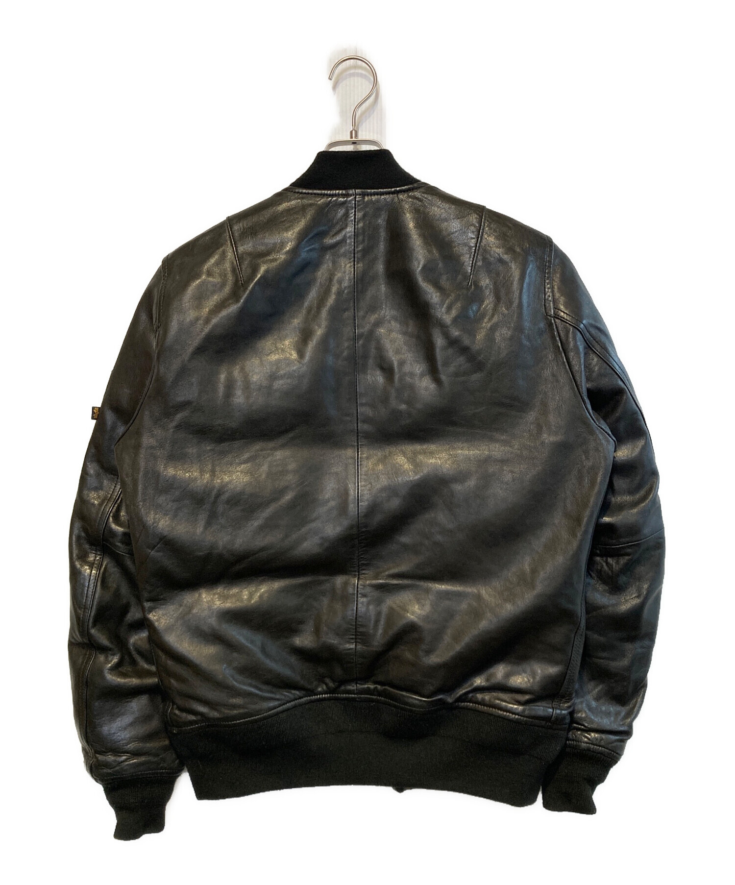 中古・古着通販】ALPHA (アルファ) MA-1レザーダウンジャケット