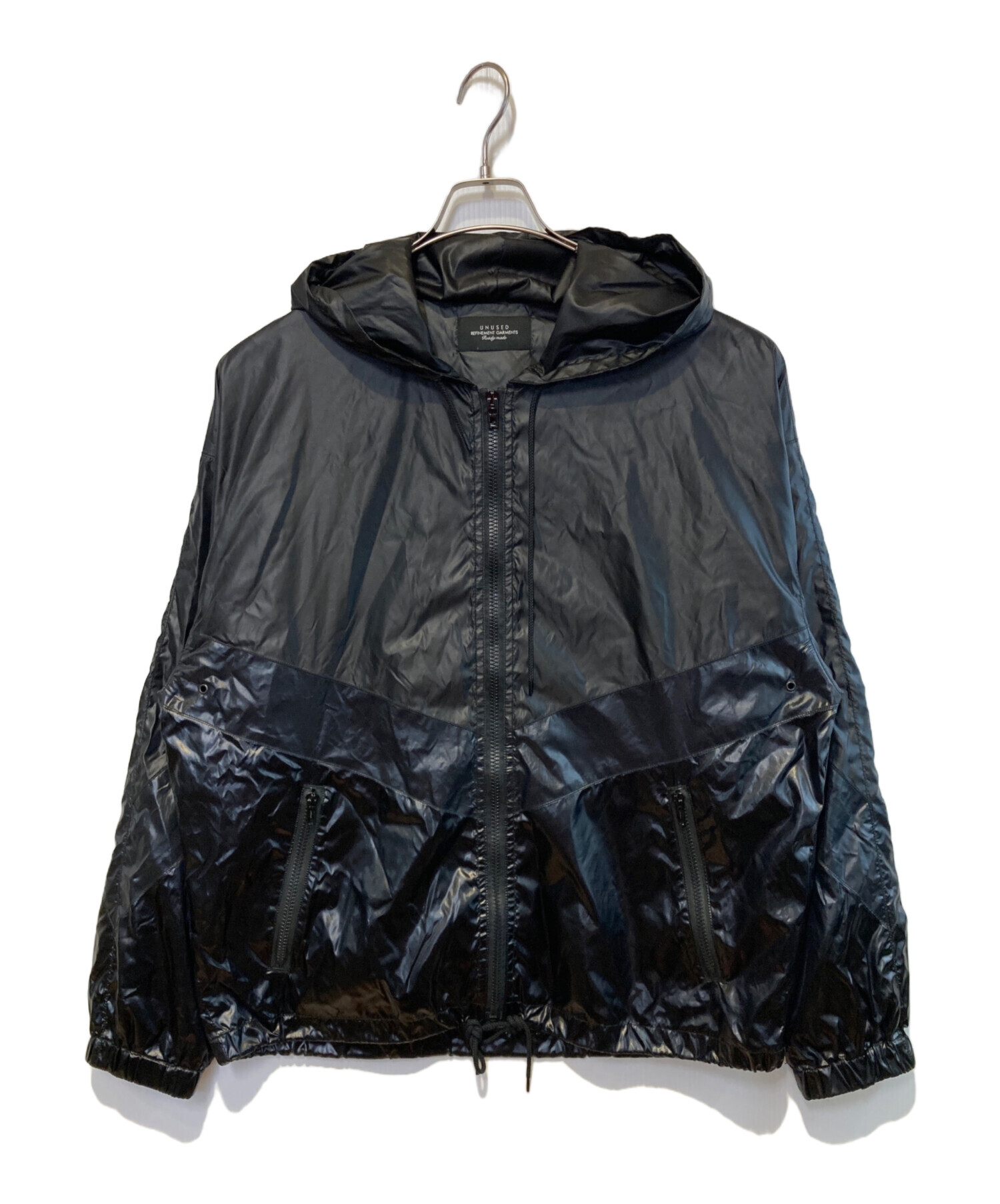 中古・古着通販】UNUSED (アンユーズド) Nylon zip jacket ブラック