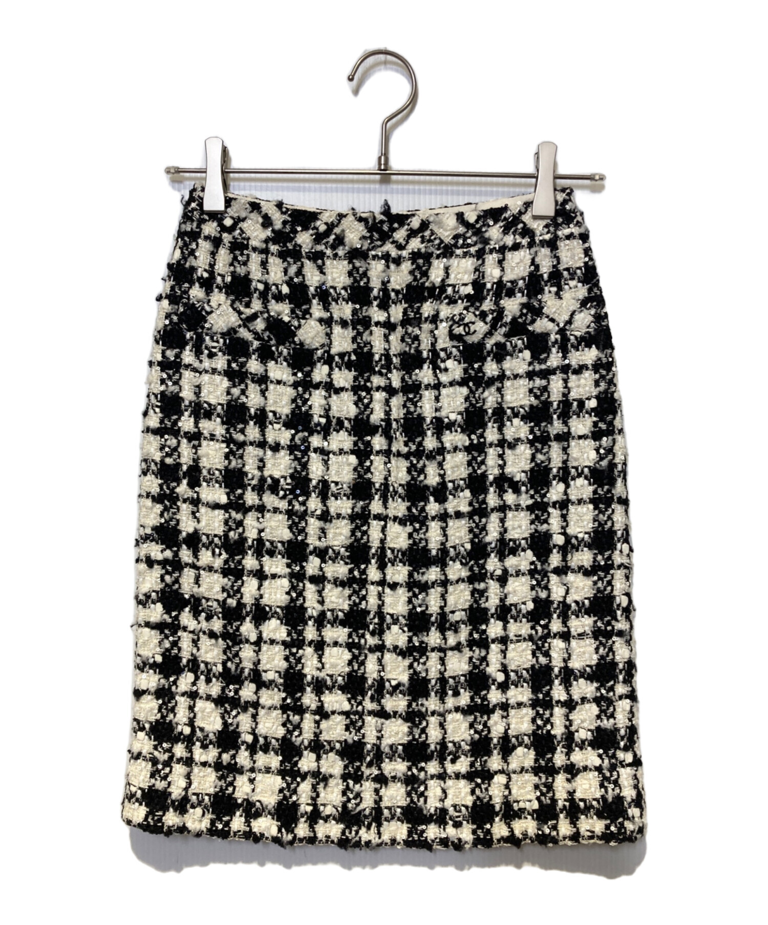 中古・古着通販】CHANEL (シャネル) スパンコールツイードタイト