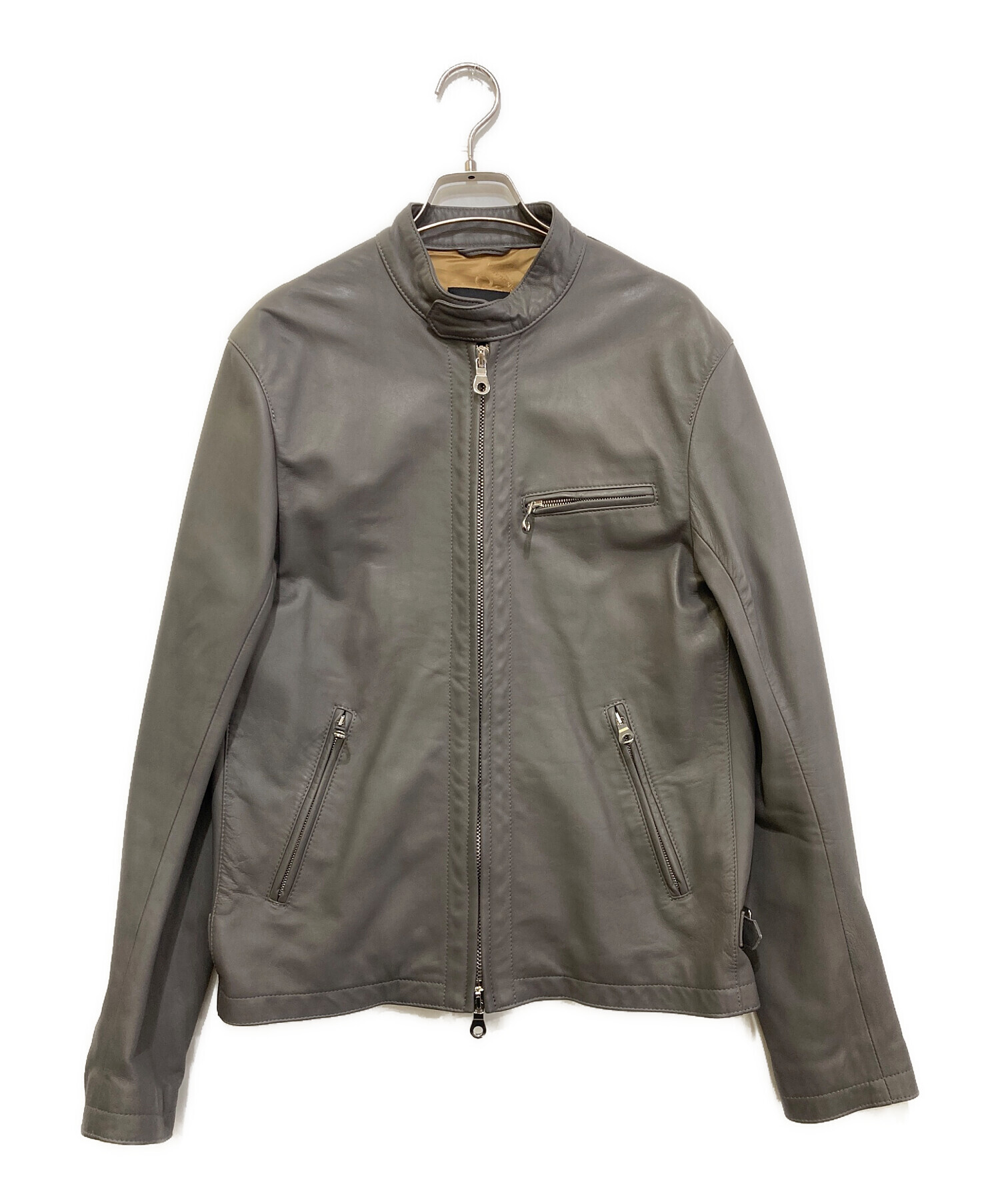 中古・古着通販】Cinquanta (チンクワンタ) ラムレザー スタンドカラー