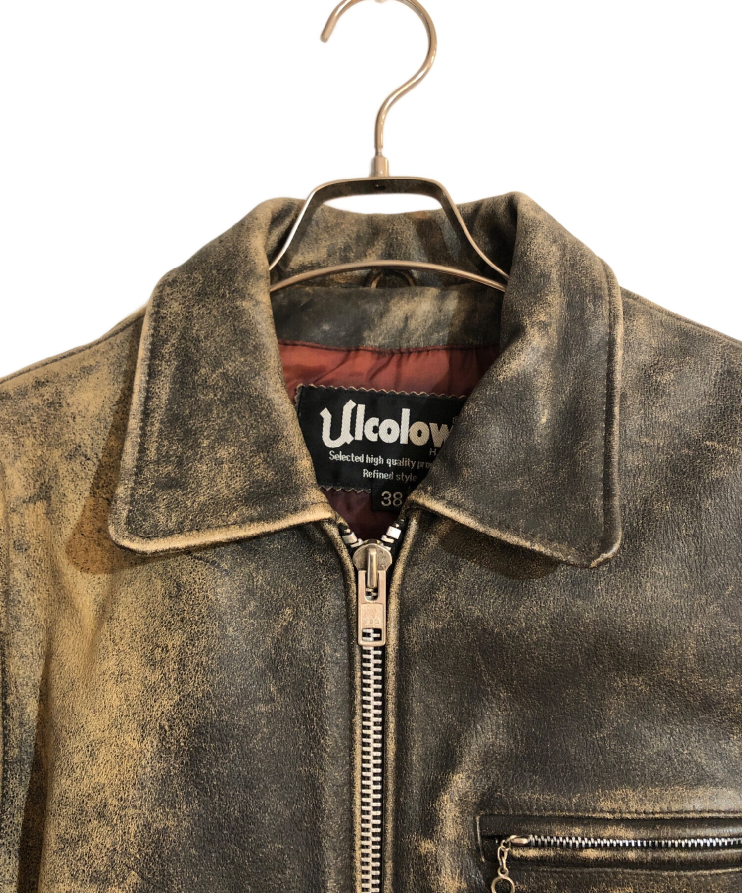 中古・古着通販】ulcolow (アルコロウ) ヴィンテージ加工レザー