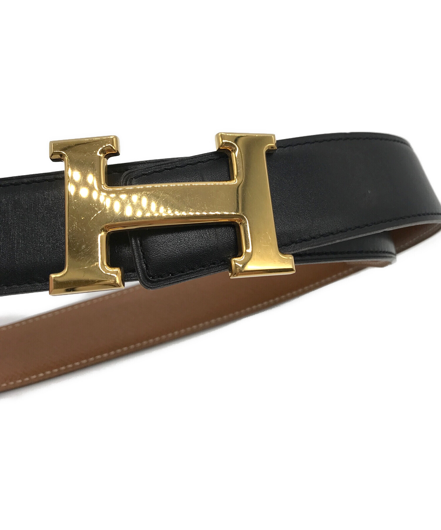 中古・古着通販】HERMES (エルメス) Hロゴリバーシブルベルト/ベルト