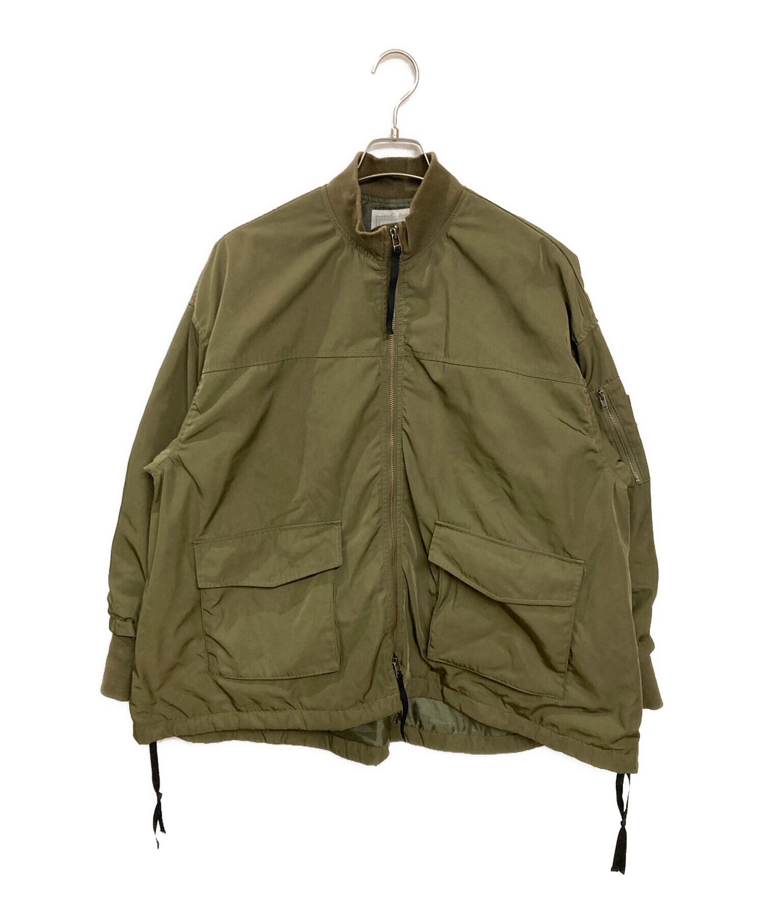 中古・古着通販】BEARDSLEY (ビアズリー) フレアMA-1ブルゾン カーキ