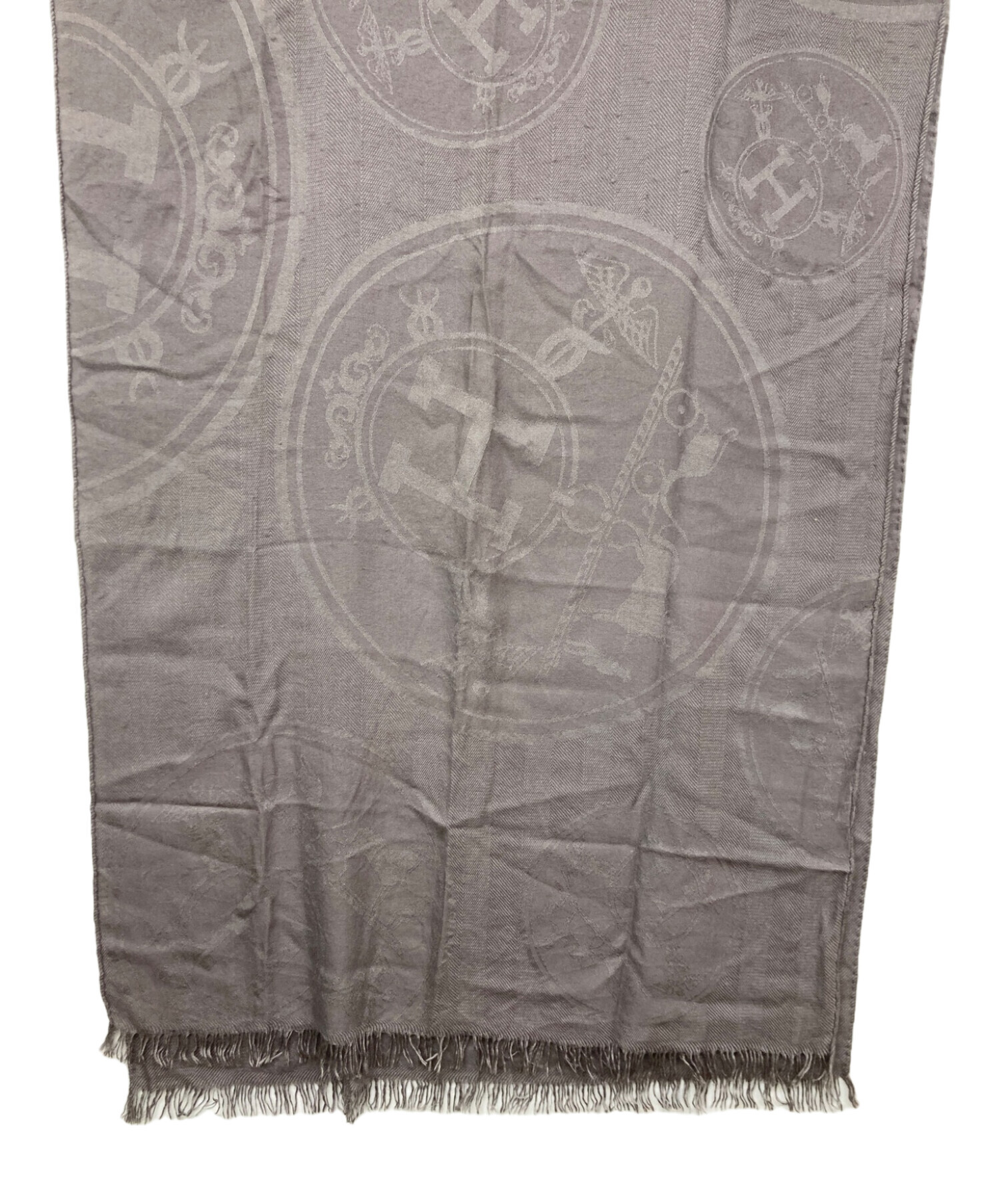 中古・古着通販】HERMES (エルメス) ニューリブリスストール グレー