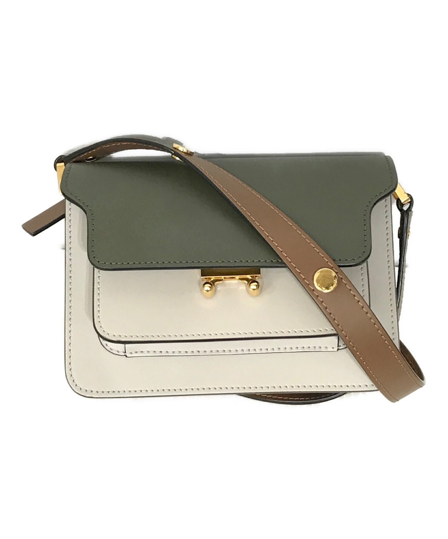 中古・古着通販】MARNI (マルニ) TRUNKショルダーバッグ カーキ