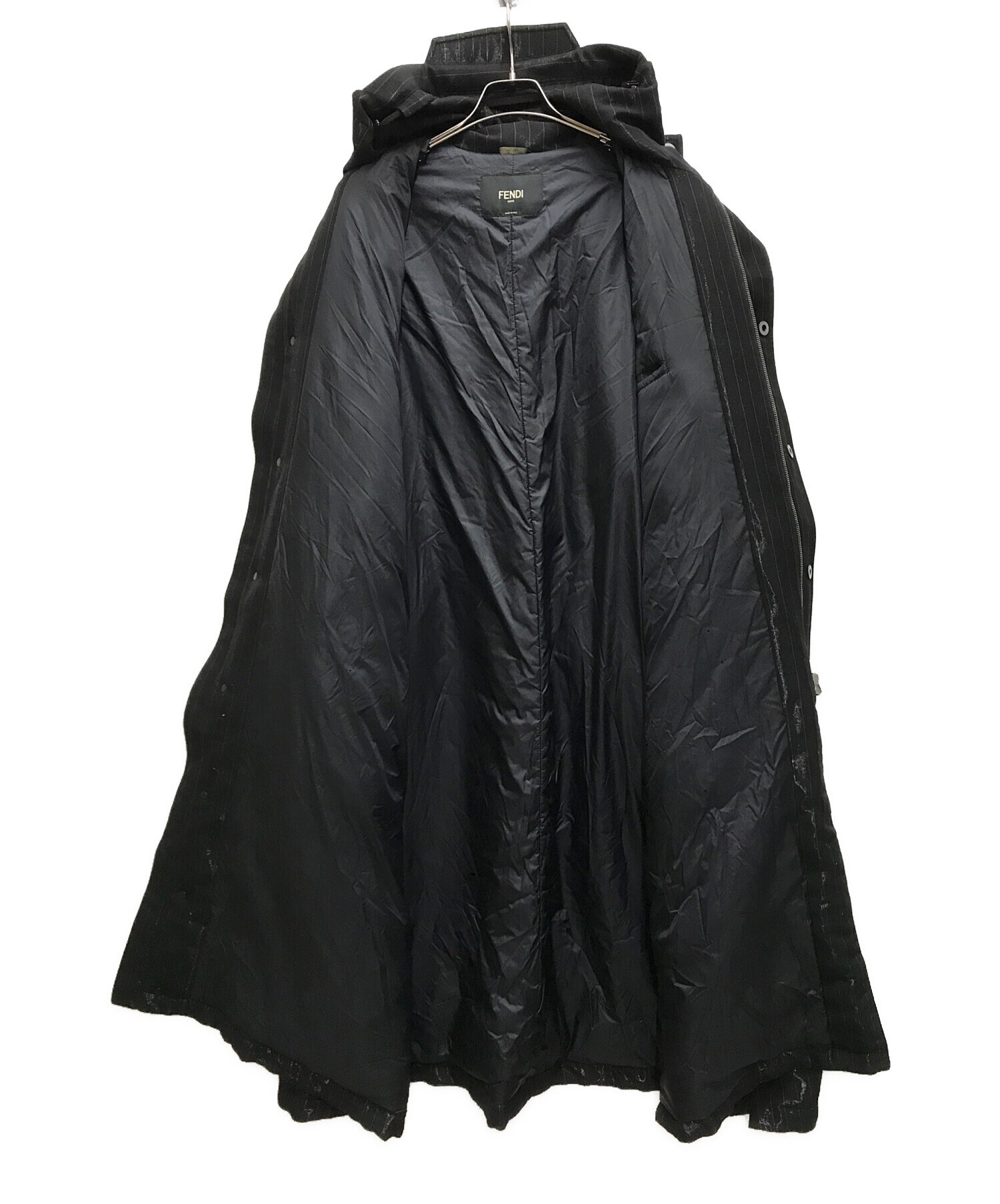 中古・古着通販】FENDI (フェンディ) ストライプフーデットコート