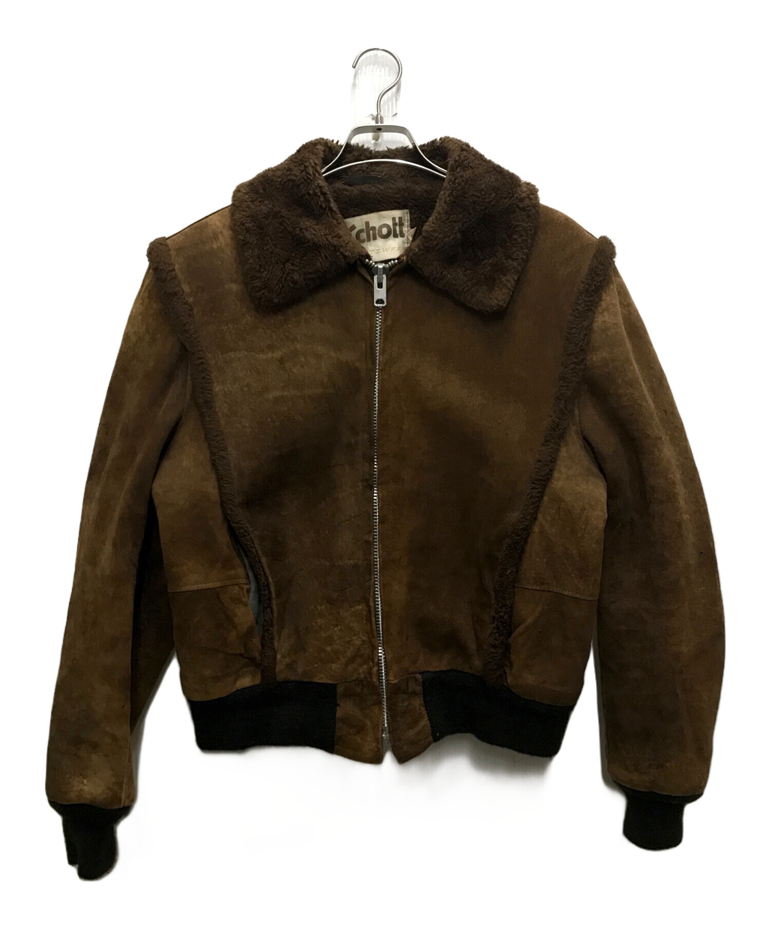中古・古着通販】Schott (ショット) ムートンジャケット ブラウン