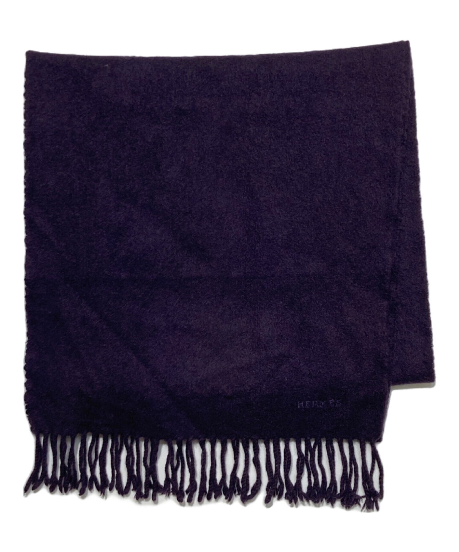 中古・古着通販】HERMES (エルメス) カシミヤマフラー パープル