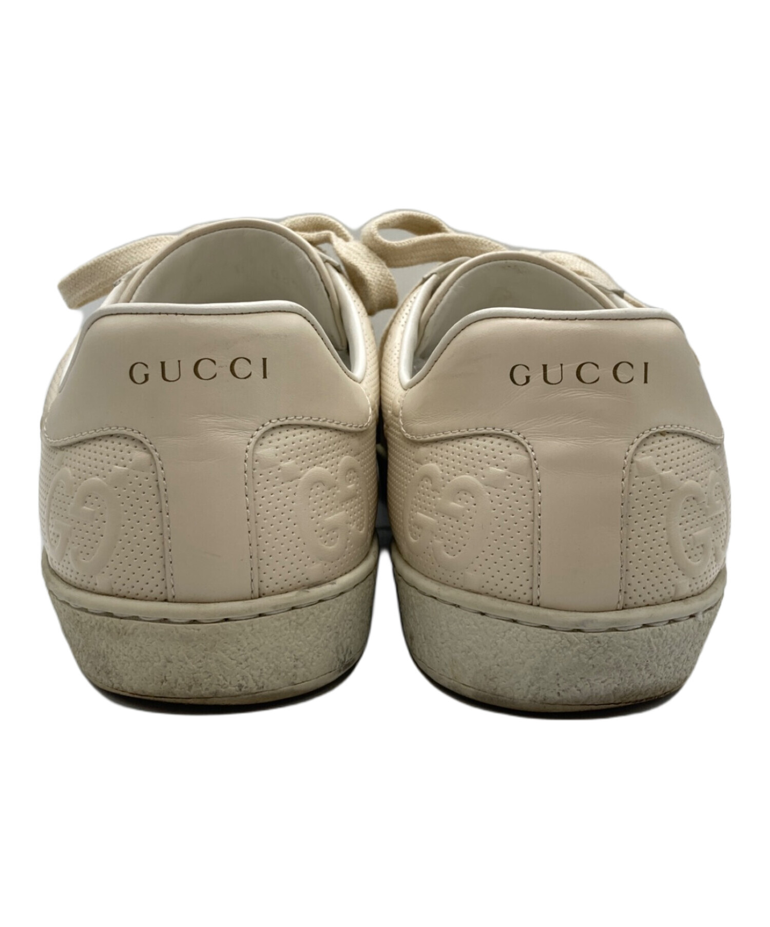 中古・古着通販】GUCCI (グッチ) GGエンボス スニーカー ベージュ