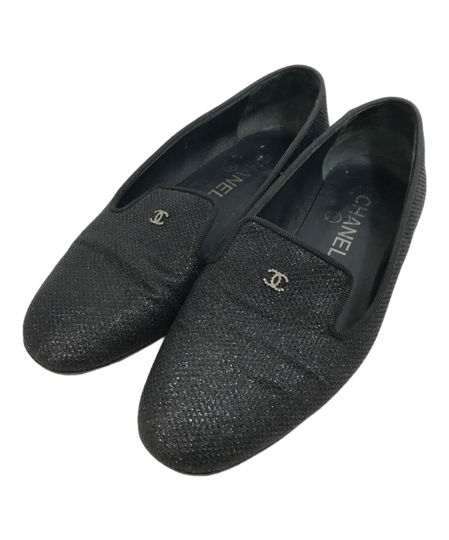 中古・古着通販】CHANEL (シャネル) ラメココマークオペラシューズ