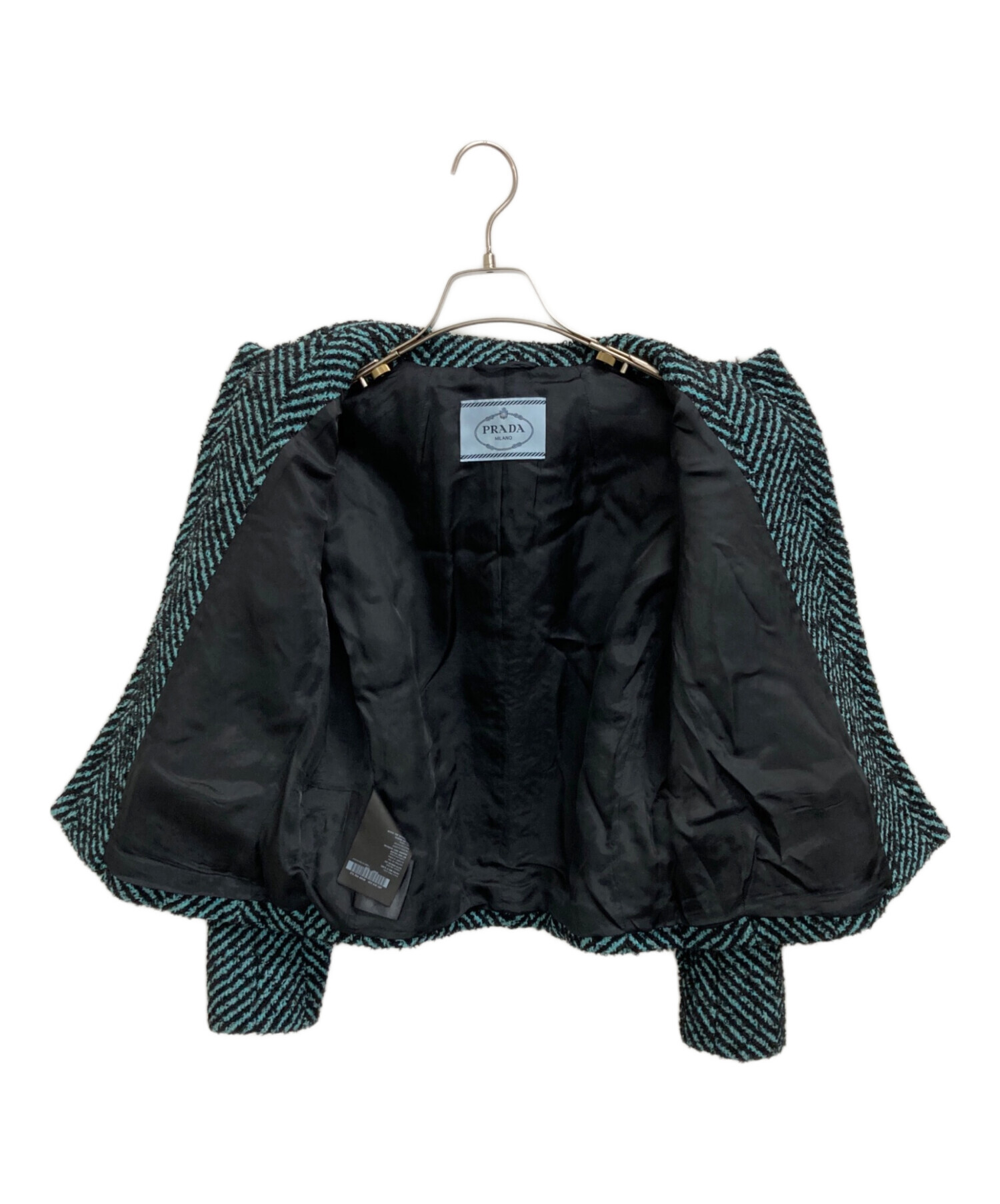 中古・古着通販】PRADA (プラダ) ツイードセットアップ グリーン