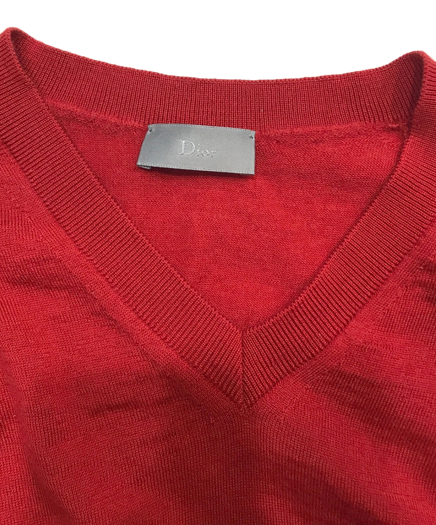 中古・古着通販】DIOR HOMME (ディオール オム) BEE刺繍Vネックニット