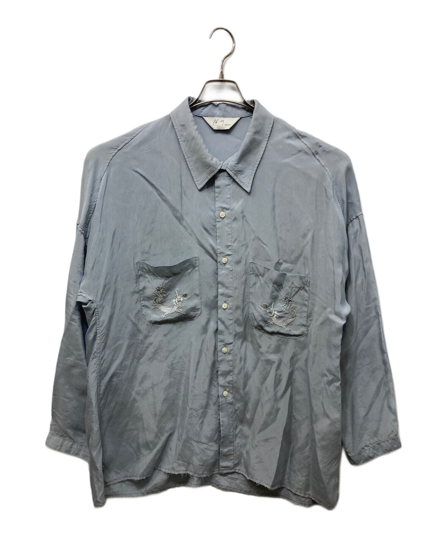 中古・古着通販】ANCELLM (アンセルム) AGING EMBROIDERY SHIRT