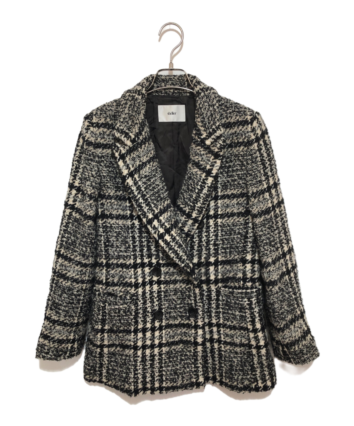 中古・古着通販】sheller (シェリエ) ツイードチェックジャケット