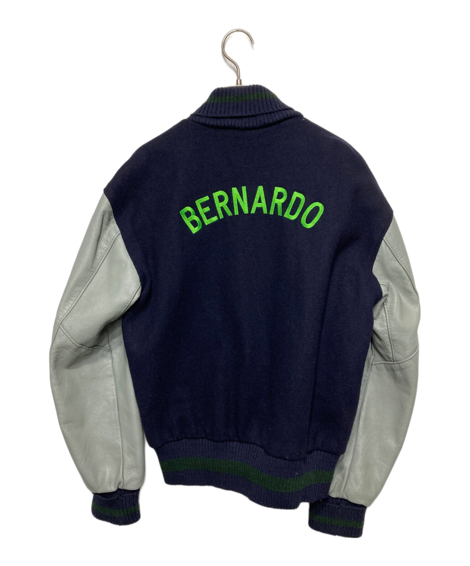 中古・古着通販】Delong (デロング) アームレザースタジャン ネイビー