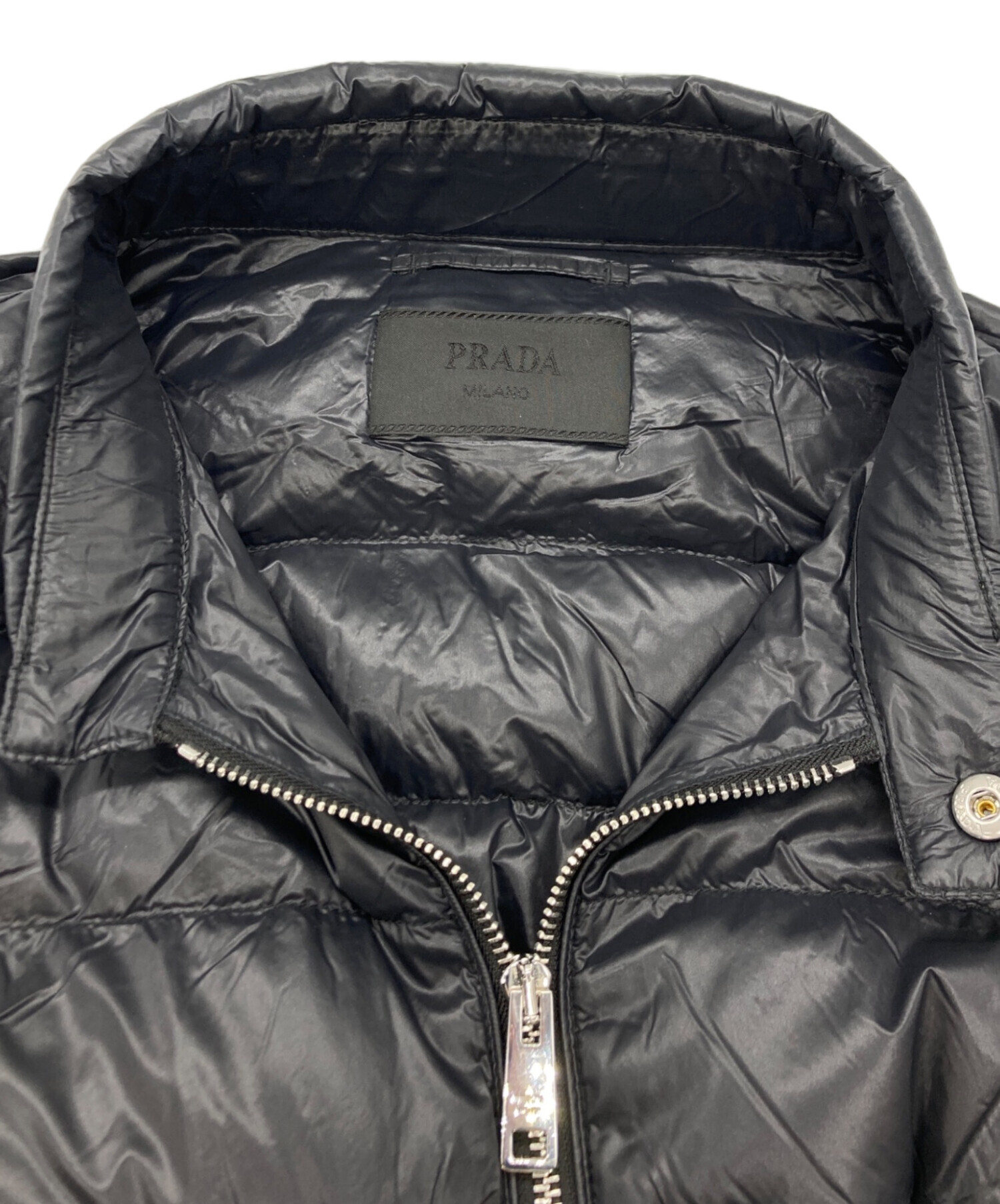 中古・古着通販】PRADA (プラダ) ダウンジャケット ブラック サイズ