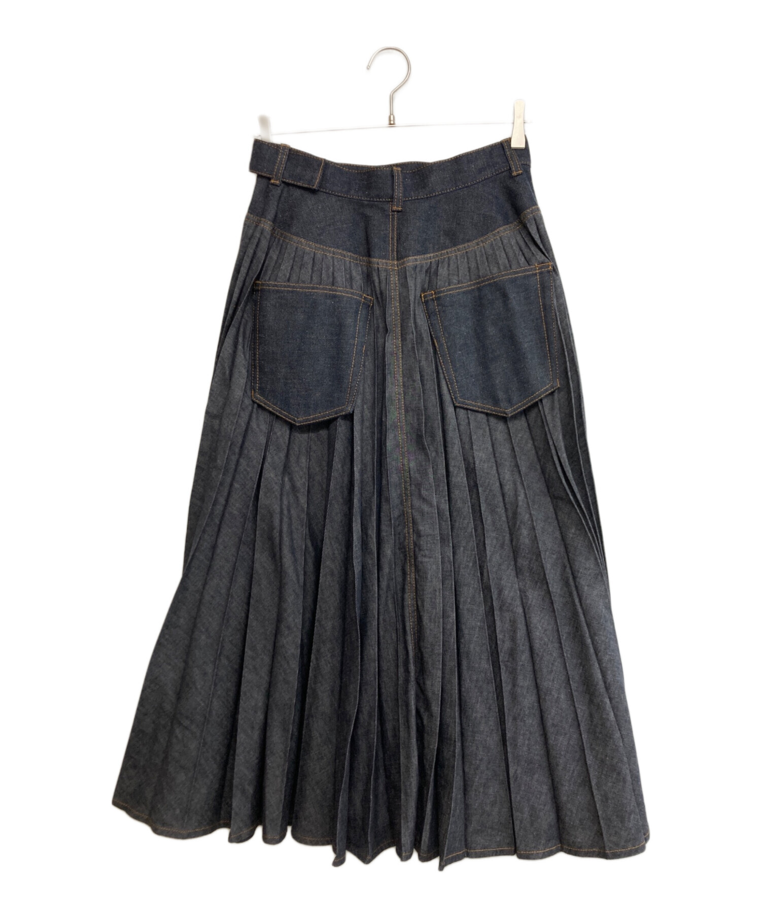 中古・古着通販】sacai (サカイ) デニムプリーツスカート インディゴ