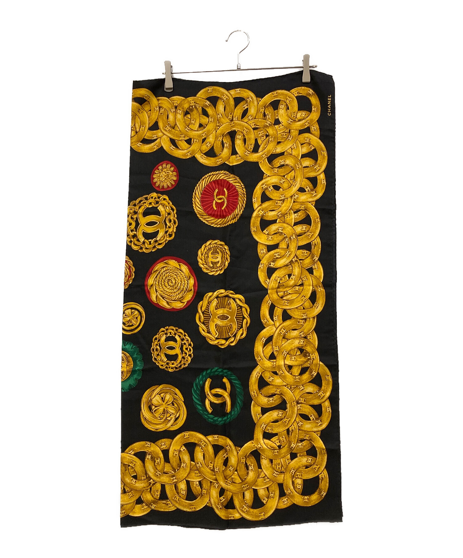 中古・古着通販】CHANEL (シャネル) チェーン柄ココマークスカーフ