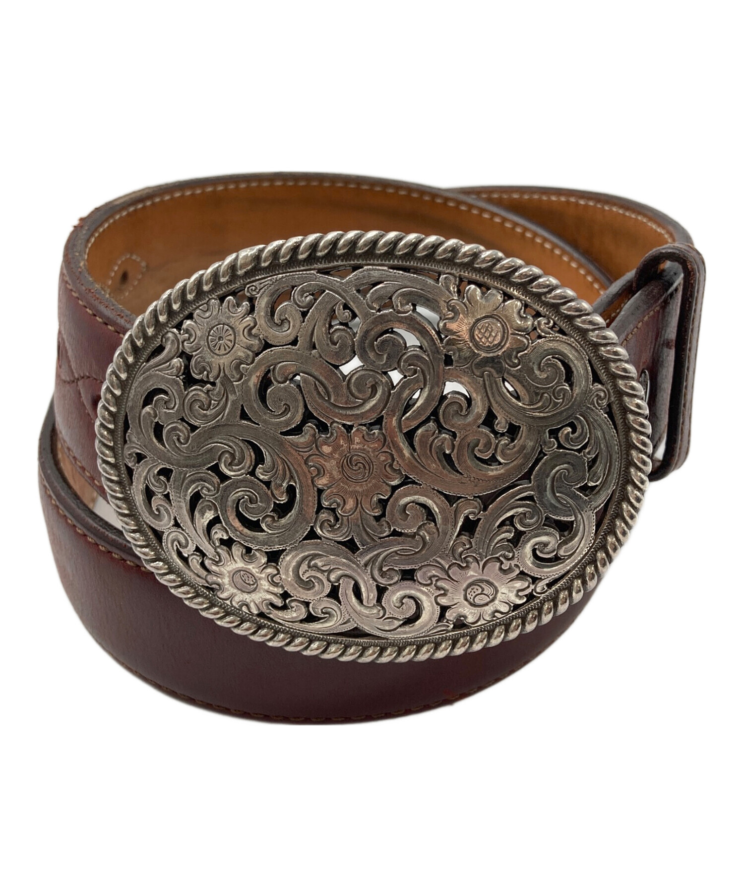 中古・古着通販】FUNNY (ファニー) ウエスタンレザーベルト ブラウン