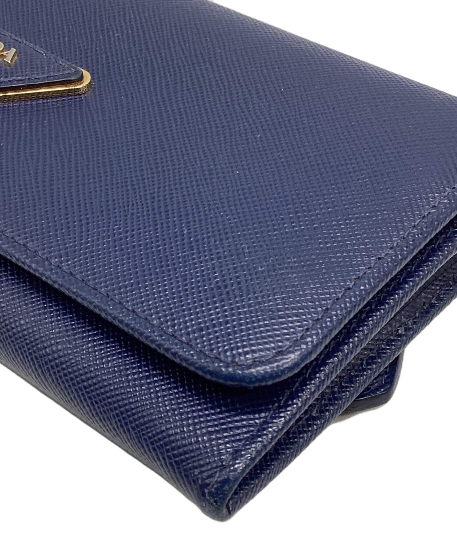 中古・古着通販】PRADA (プラダ) サフィアーノ長財布 ネイビー