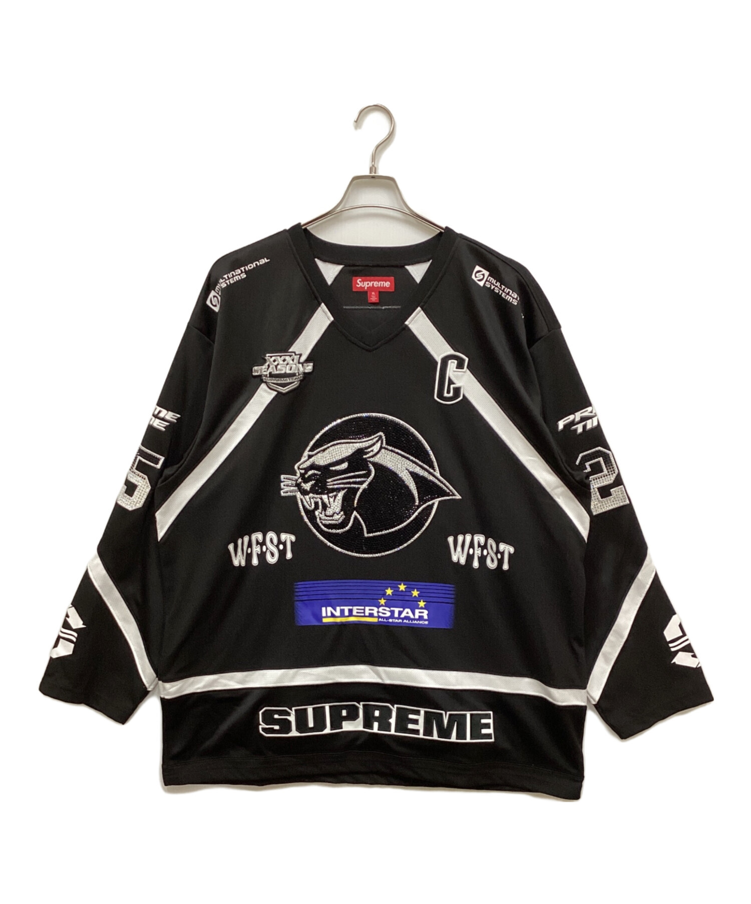 中古・古着通販】SUPREME (シュプリーム) Rhinestone hockey jersey