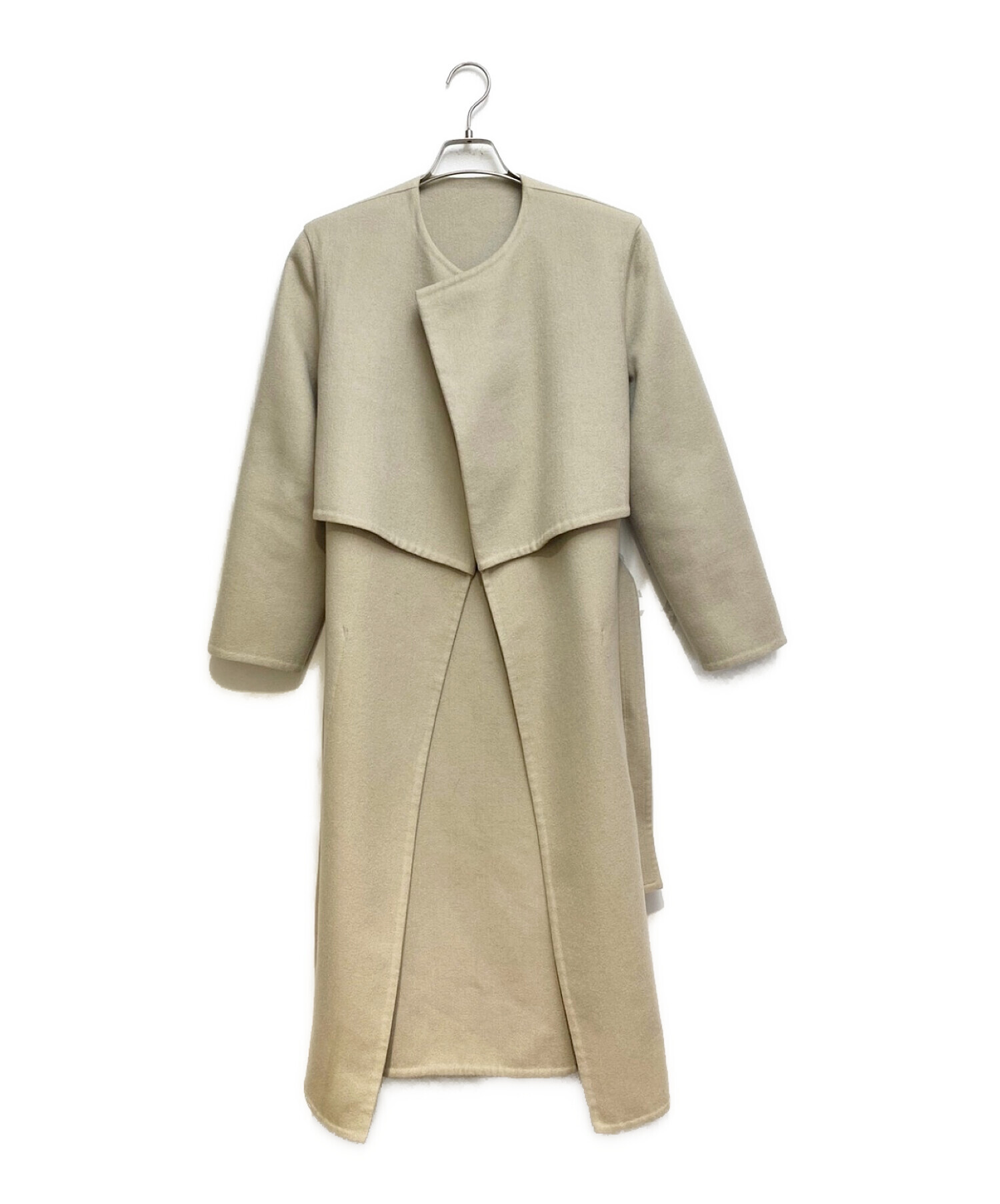 中古・古着通販】HERMES (エルメス) カシミヤノーカラーコート