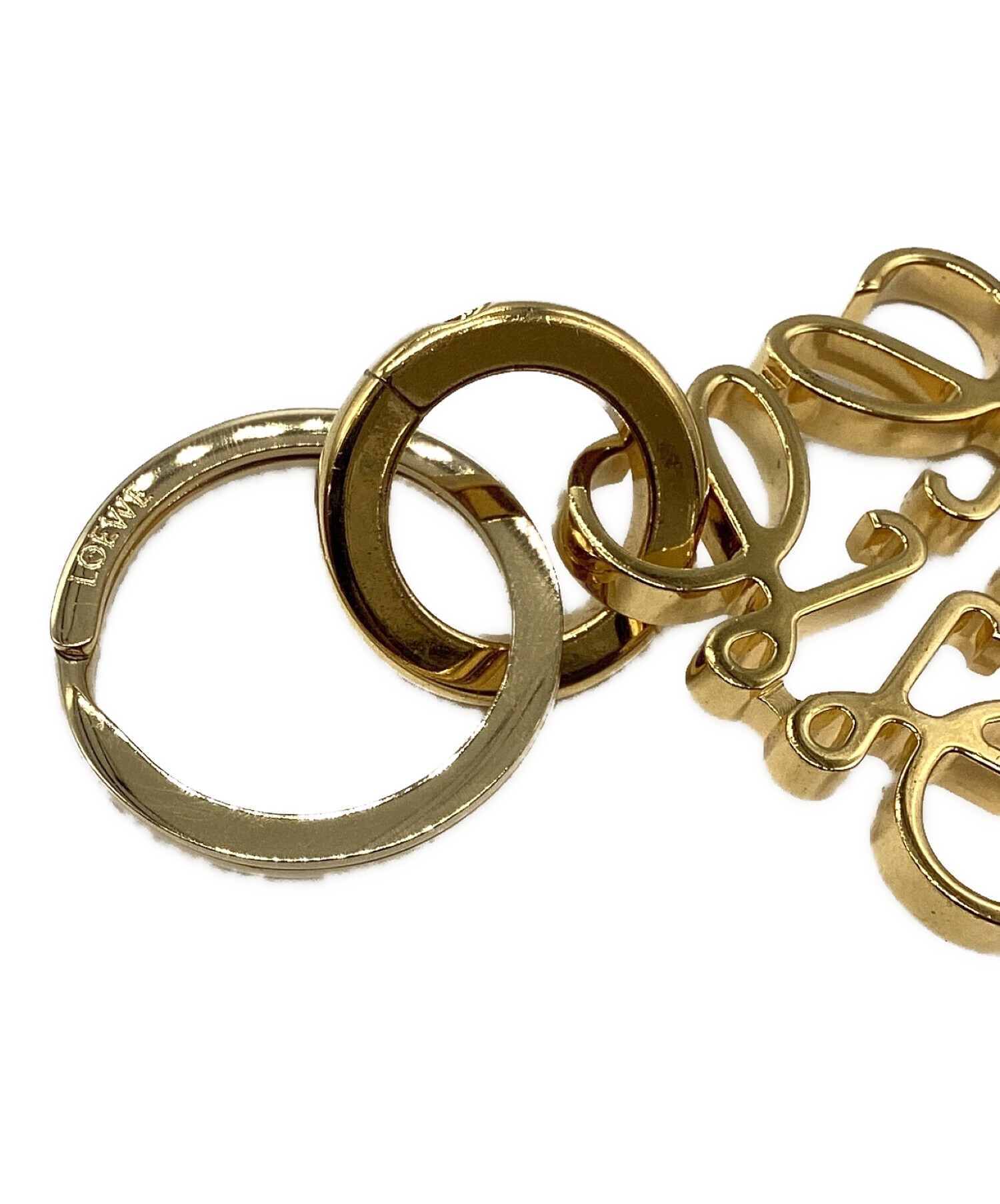 中古・古着通販】LOEWE (ロエベ) アナグラムキーリング ゴールド