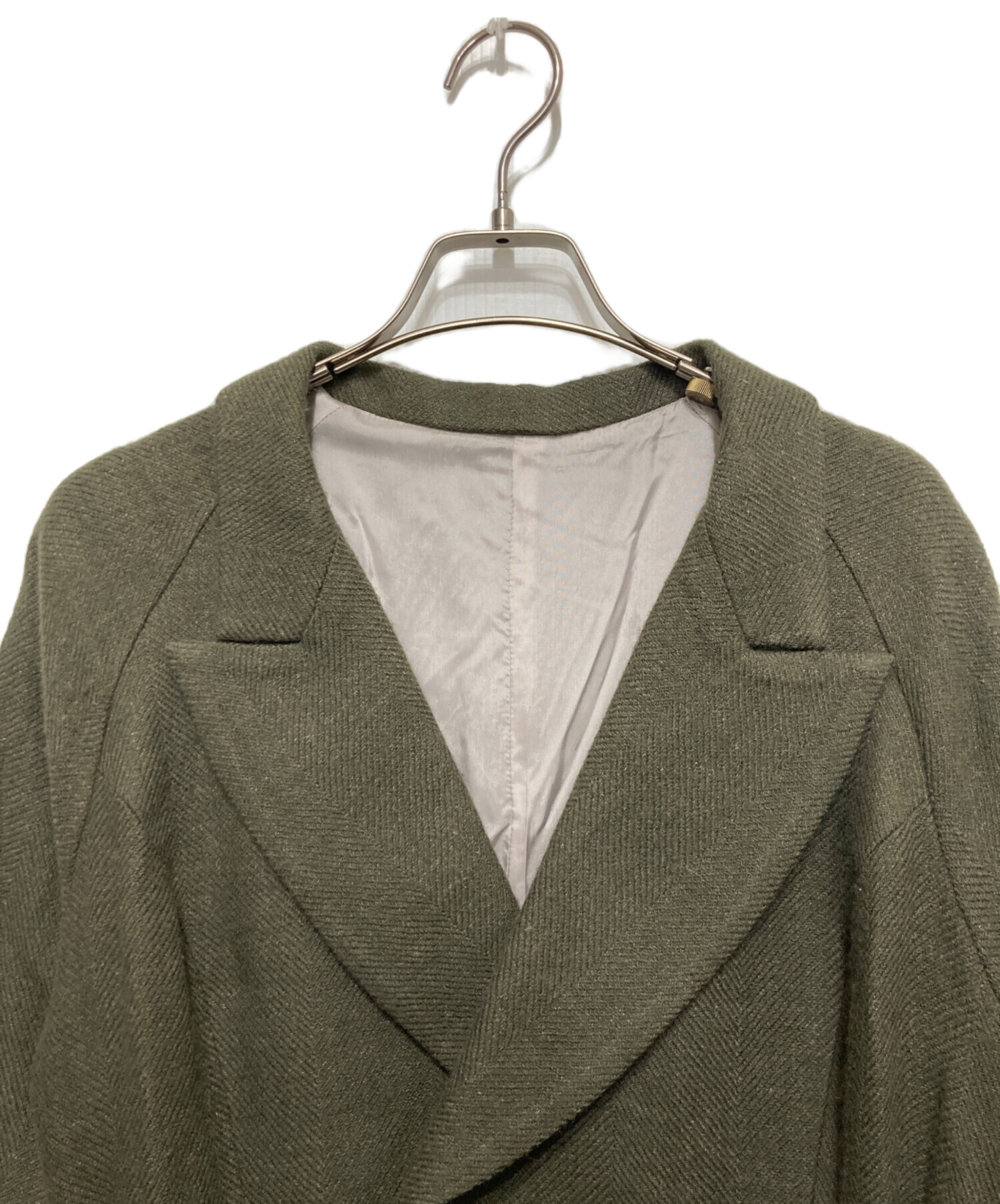 中古・古着通販】hazama (ハザマ) 経年真価の揺らめくコート オリーブ
