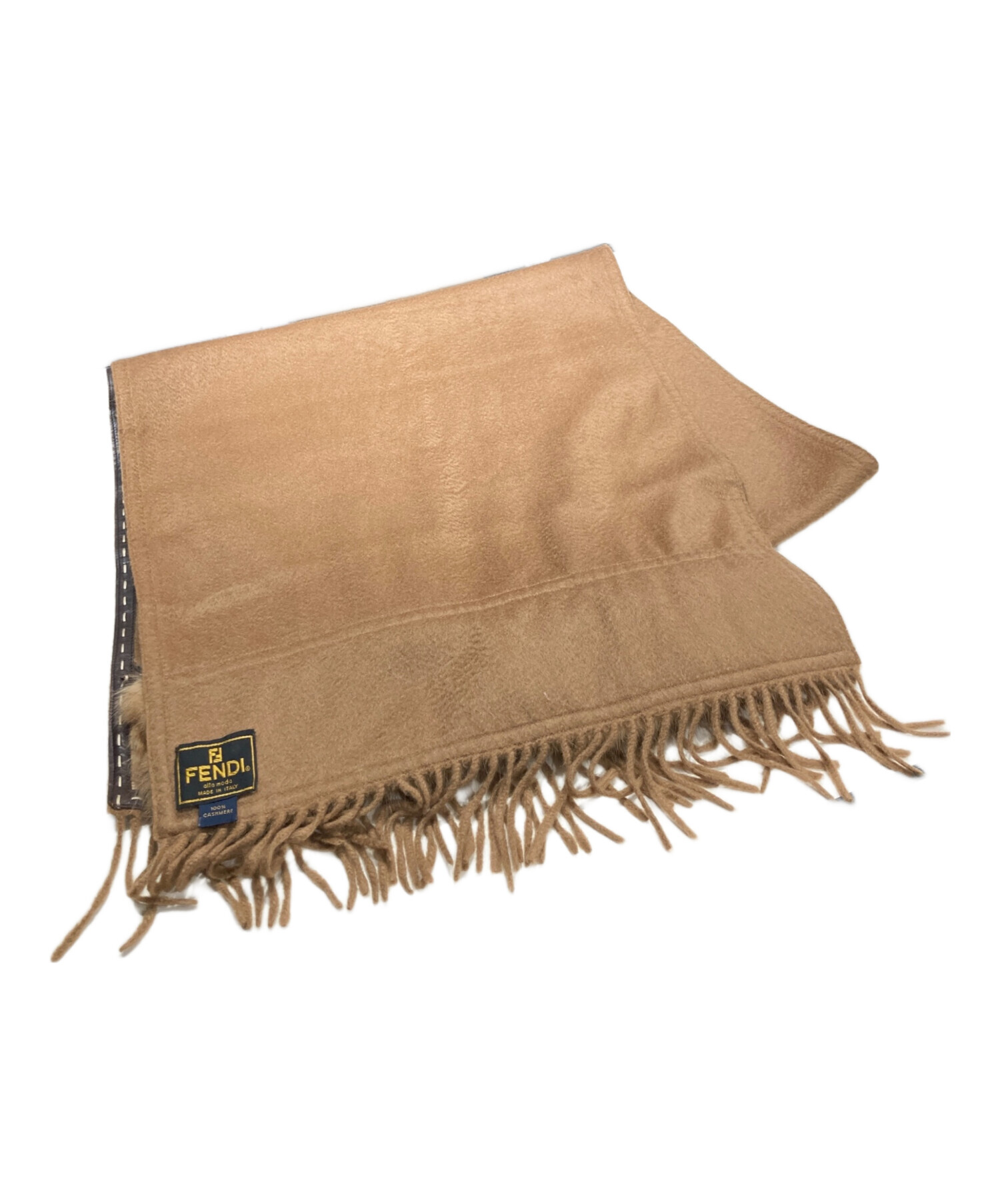 中古・古着通販】FENDI (フェンディ) ファー付カシミヤストール