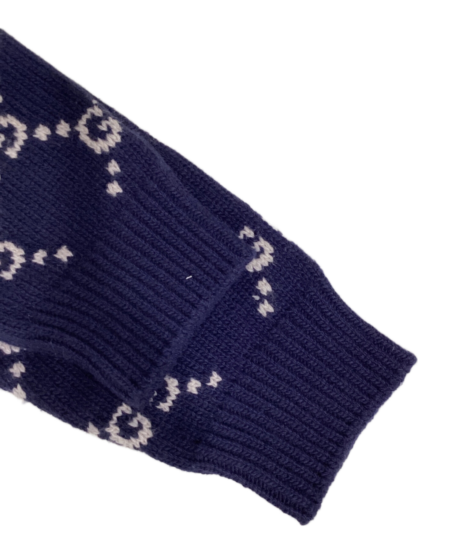 中古・古着通販】GUCCI (グッチ) ノルディックセーター ネイビー