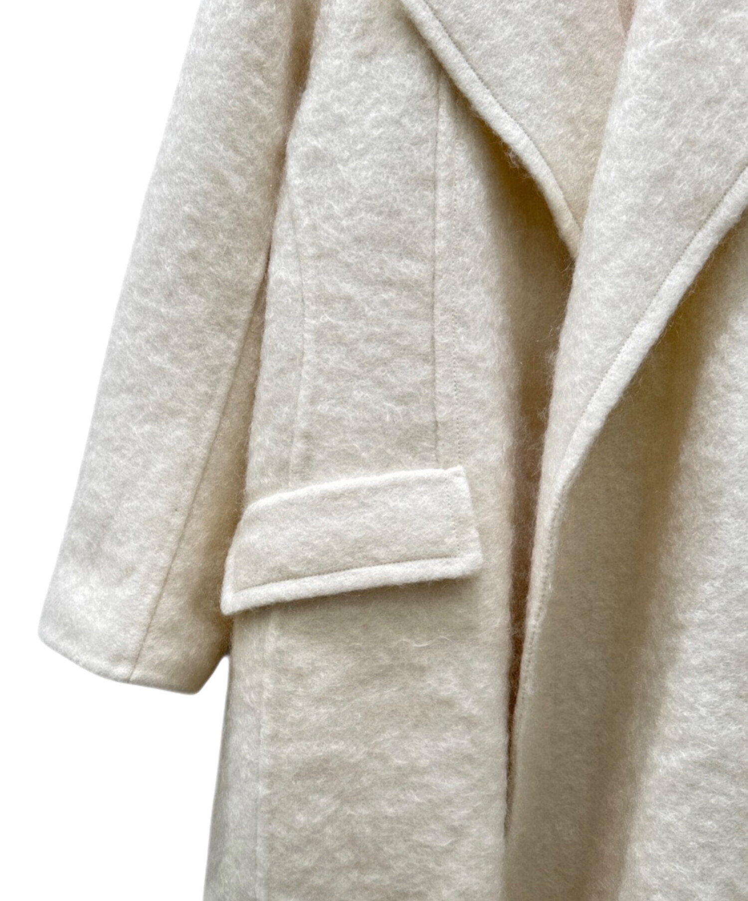 中古・古着通販】BLAMINK (ブラミンク) ボタンレスロングコート オフ