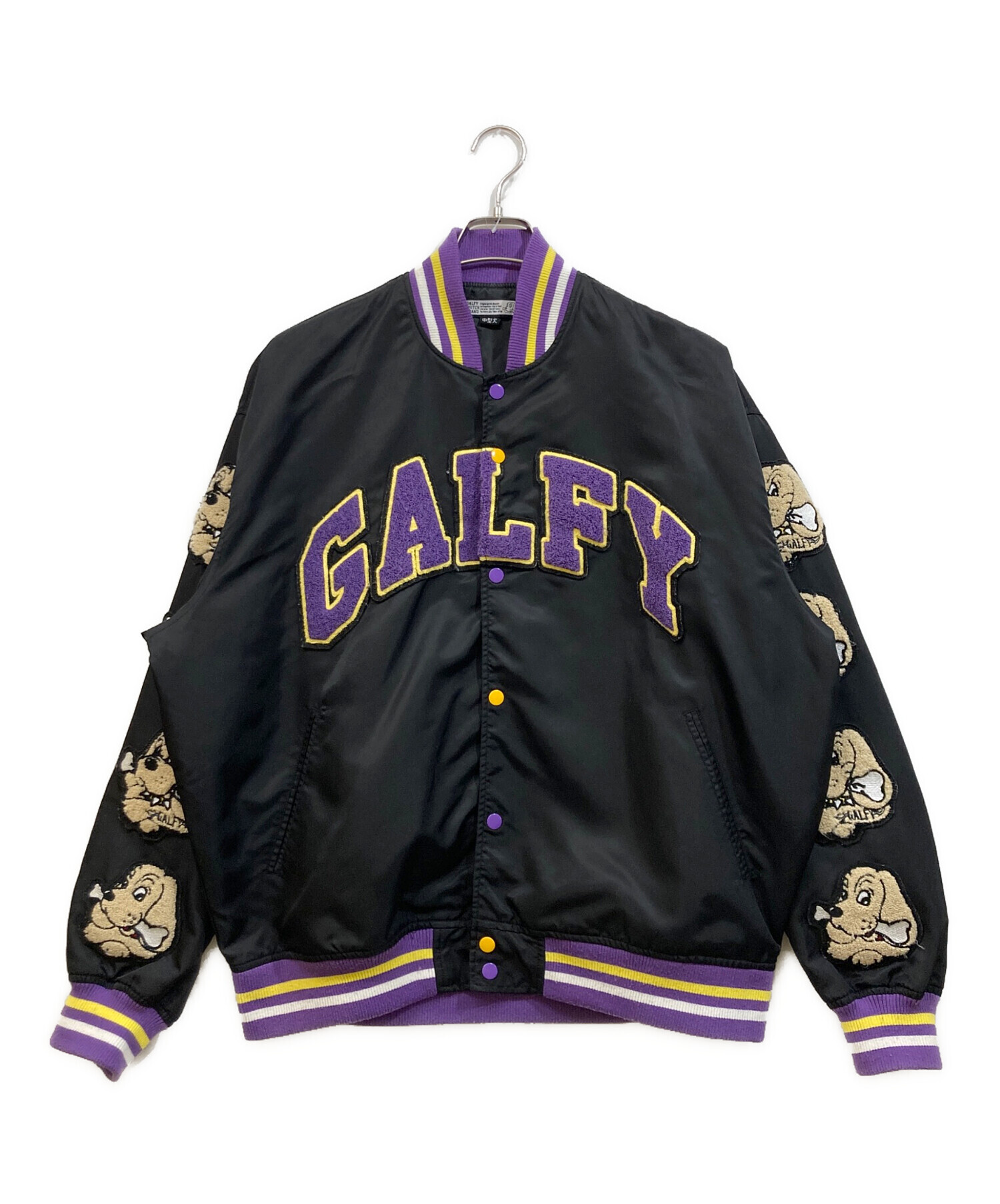 中古・古着通販】GALFY (ガルフィー) スタジャン ブラック サイズ:SIZE
