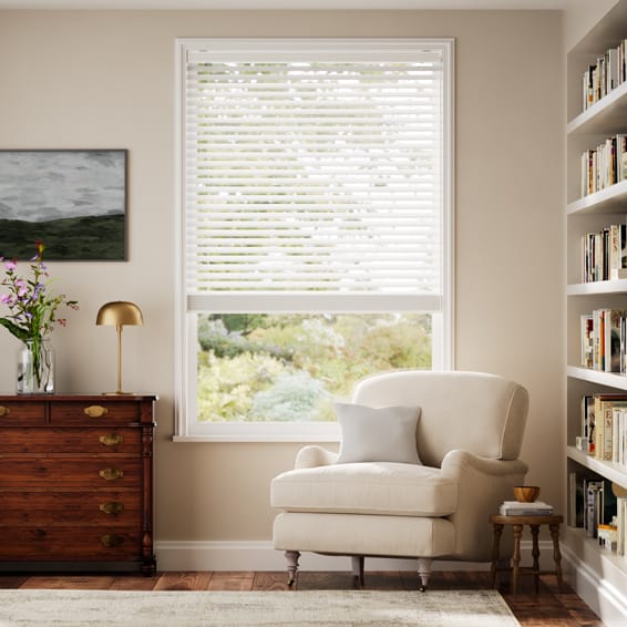 ラスティック ホワイト ウッドブラインド