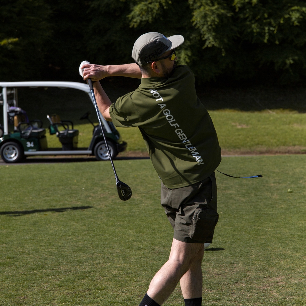 キャプテンズヘルム ゴルフ ジェントルマン モック ネック ティー