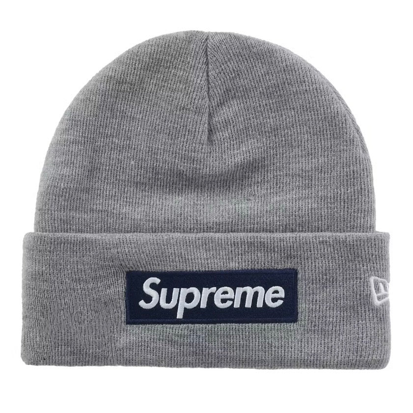 Supreme New Era Box Logo Beanie FW25 Heather Grey | Limited
