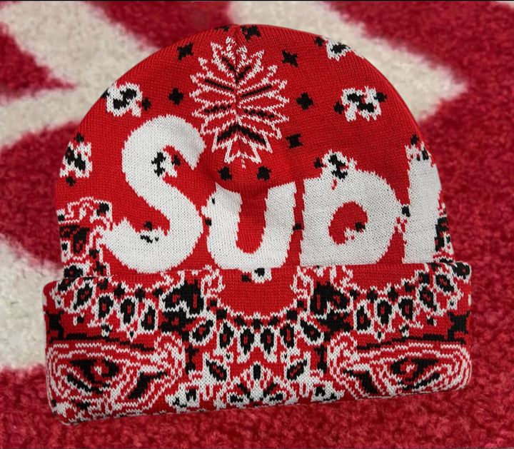 Supreme Big Logo Beanie Red Bandana FW24 – UniqueHype
